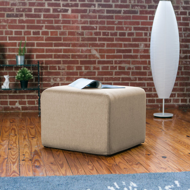 Brayden Studio® Ikard 24'' Wide Square Cube Ottoman with Storage Wayfair